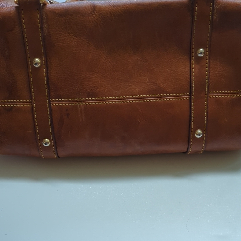 Dooney Bourke  Florentine Brown Leather Shoulder Bag - Picture 4 of 16